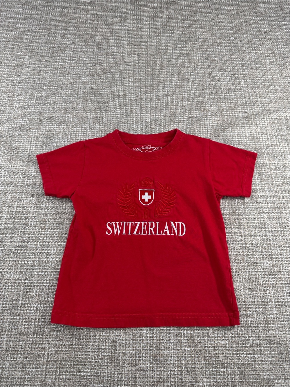 Splash Red Switzerland Crest Short Sleeve Tee